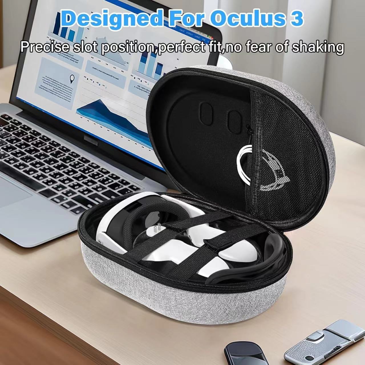 Carrying Case for Meta Quest 3 / Meta Quest 3S – Portable Travel Storage Bag for VR Headset and Accessories