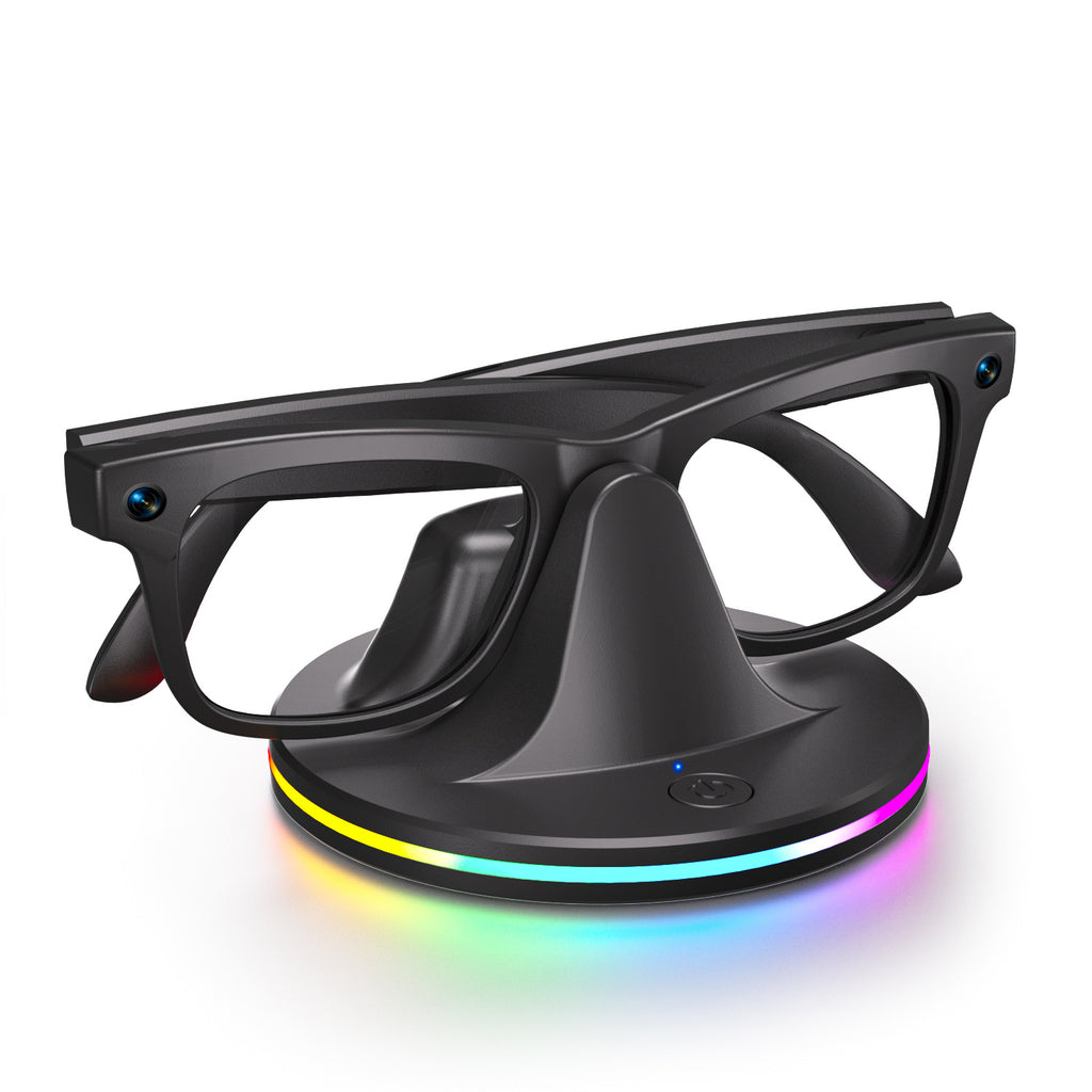 RGB Charging Dock & Storage Stand for Meta Ray-Ban Smart Glasses – AR Glasses Charging Station & Display Holder