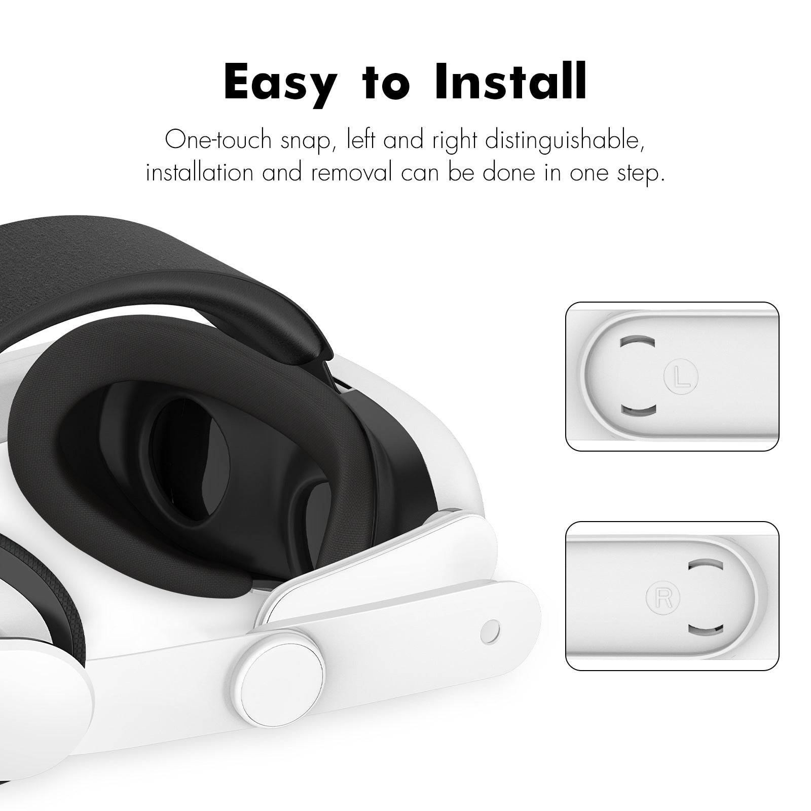 Rynfon Elite Battery Head Strap for Meta Quest 3 / Meta Quest 3S – 6000mAh Charging Head Strap Accessory for VR Headset